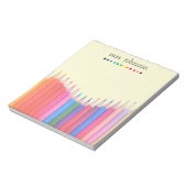Bloc-notes personnalisé enseignant Rainbow Pencil (Tourné)