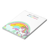 Bloc-notes personnalisé enseignant Rainbow Pencil (Tourné)