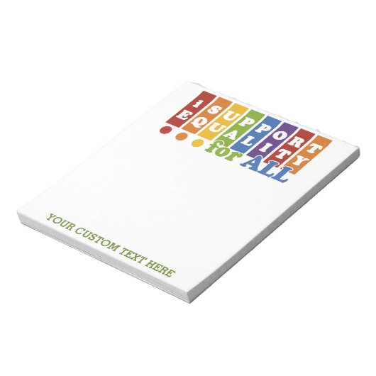 Bloc-notes personnalisé Equal Rights (Tourné)