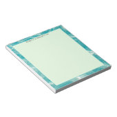 Bloc-notes personnalisé esthétique moderne bleu (Incliné)