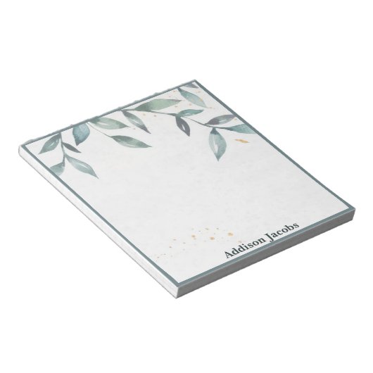 Bloc-notes personnalisé feuilles aquarelle (Incliné)