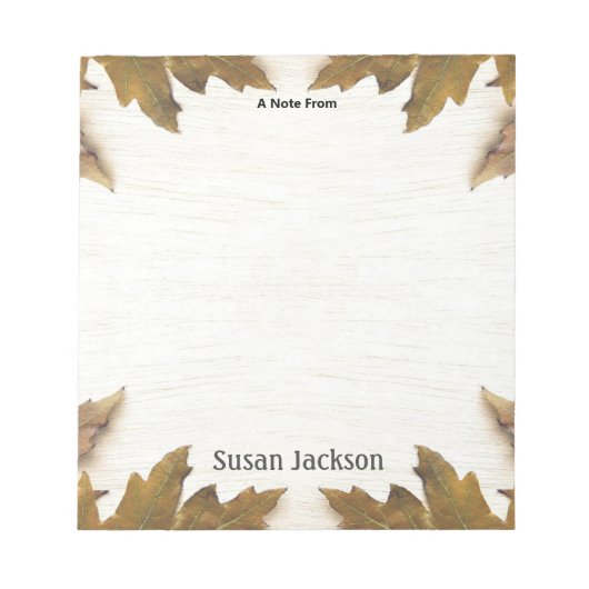 Bloc-notes personnalisé Feuilles d'automne Arbre é (Devant)