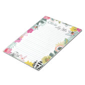 Bloc-notes personnalisé Fleurs printanières coloré (Incliné)