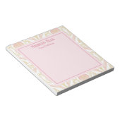 Bloc-notes personnalisé floral Art Nouveau rose (Incliné)
