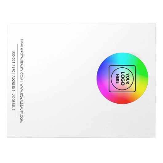 Bloc-notes personnalisé format Lettre 8,5x11 avec (Devant)