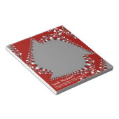 Bloc-notes personnalisé Fractal Twist Red+Silver (Incliné)