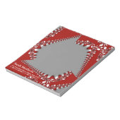 Bloc-notes personnalisé Fractal Twist Red+Silver (Tourné)