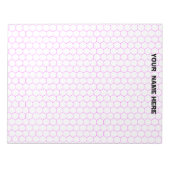 Bloc-notes personnalisé grand papier graphique hex (Devant)