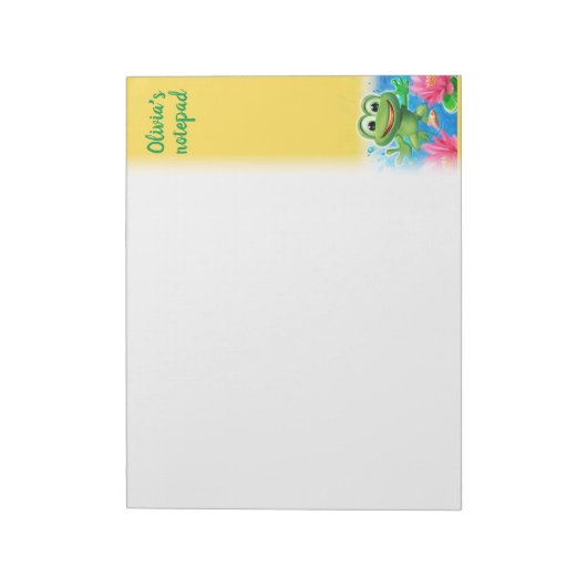 Bloc-notes personnalisé grenouille sauteuse (Tourné)