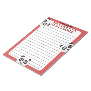 Bloc-notes personnalisé Happy Panda