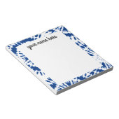 Bloc-notes personnalisé Indigo Blue Tie Dye (Incliné)