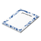 Bloc-notes personnalisé Indigo Blue Tie Dye (Tourné)