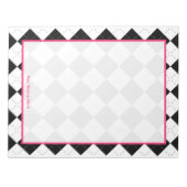 Bloc-notes personnalisé Jacquard et rose (Devant)