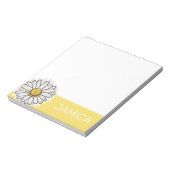 Bloc-notes personnalisé Jaune et Blanc (Tourné)