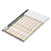 Bloc-notes personnalisé jaune et rose pour la plan (Incliné)
