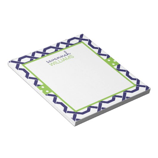 Bloc-notes personnalisé Lattice & Grosgrain (Incliné)