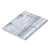 Bloc-notes personnalisé Laver blanc Bois Grange Po (Tourné)