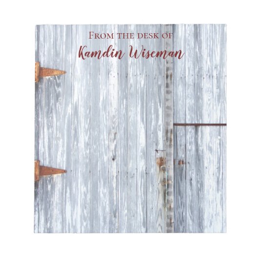 Bloc-notes personnalisé Laver blanc Bois Grange Po (Devant)