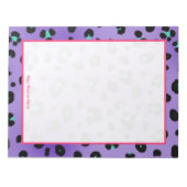 Bloc-notes personnalisé Leopard pourpre (Devant)