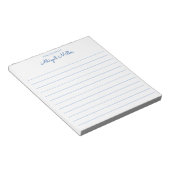 Bloc-notes personnalisé lié aux notes en bleu (Incliné)