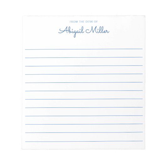 Bloc-notes personnalisé lié aux notes en bleu (Devant)