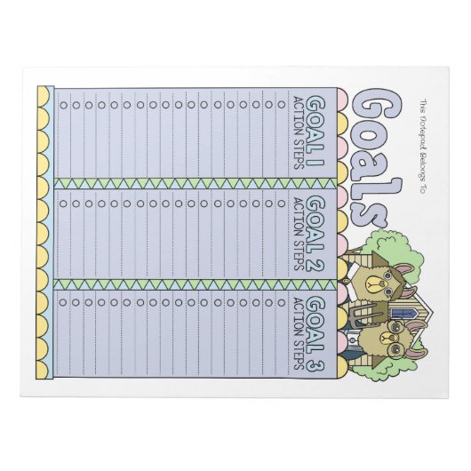 Bloc-notes personnalisé Llama Goal Planner (Devant)