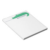 Bloc-notes personnalisé Marine et Alligator vert (Incliné)