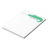 Bloc-notes personnalisé Marine et Alligator vert (Tourné)