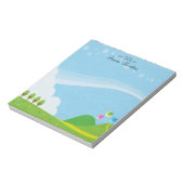 Bloc-notes personnalisé mignon rose jaune (Tourné)