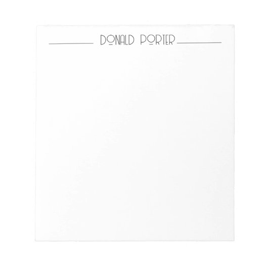 Bloc-notes personnalisé minimaliste (Devant)