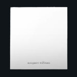 Bloc-notes personnalisé minimaliste gris Ombre<br><div class="desc">Bloc-notes personnalisé minimaliste gris Ombre</div>