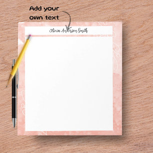 Bloc-notes personnalisé minimaliste orange Cadea