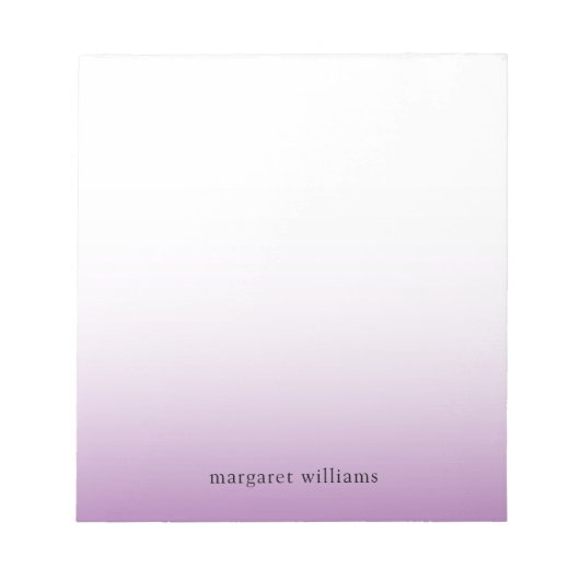 Bloc-notes personnalisé minimaliste violet (Devant)