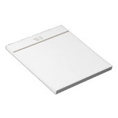 Bloc-notes personnalisé Monogramme Bar Taupe (Incliné)