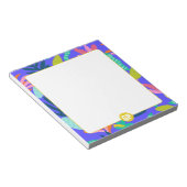 bloc-notes personnalisé monogramme bleu joli migno (Incliné)