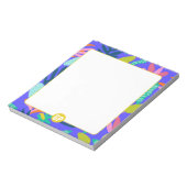 bloc-notes personnalisé monogramme bleu joli migno (Tourné)