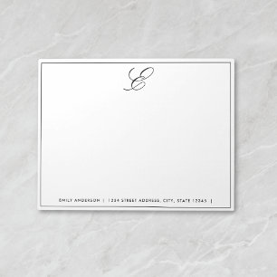 Bloc-notes personnalisé Monogramme moderne