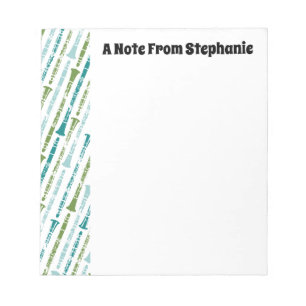 Bloc-notes personnalisé Motif Clarinet