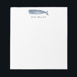 Bloc-notes personnalisé nautique, bleu marine<br><div class="desc">Utilisez le modèle pour ajouter la personnalisation en haut du bloc-notes.</div>