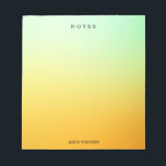 Bloc-notes personnalisé Ombre vert et jaune<br><div class="desc">Bloc-notes personnalisé Ombre vert et jaune.</div>