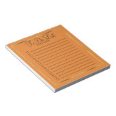 Bloc-notes personnalisé orange et or à faire (Incliné)