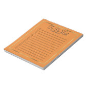 Bloc-notes personnalisé orange et or à faire (Tourné)