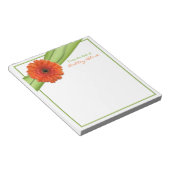 Bloc-notes personnalisé Orange Gerber Daisy (Incliné)