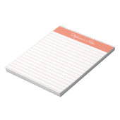Bloc-notes personnalisé orange simple (Tourné)