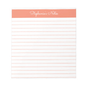 Bloc-notes personnalisé orange simple