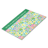 Bloc-notes personnalisé ou Jotter, Primroses, vert (Incliné)