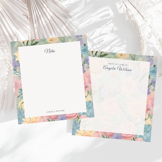 Bloc-notes personnalisé Pastel Floral Garden