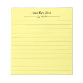 Bloc-notes personnalisé petit jaune (Devant)