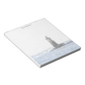 Bloc-notes personnalisé Phare côtier et océan (Incliné)