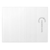 Bloc-notes personnalisé, piloté par un logo floral (Devant)